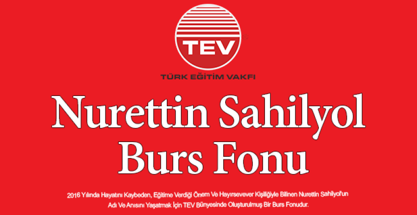 Türk Eğitim Vakfı Nurettin Sahilyol Burs Fonu
